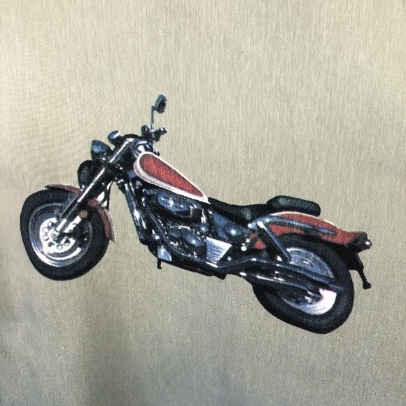 Motorcycle Pinup Shirt Mens XL Green Blue Ombre Button Front Camp Biker J/E/T - Picture 14 of 16